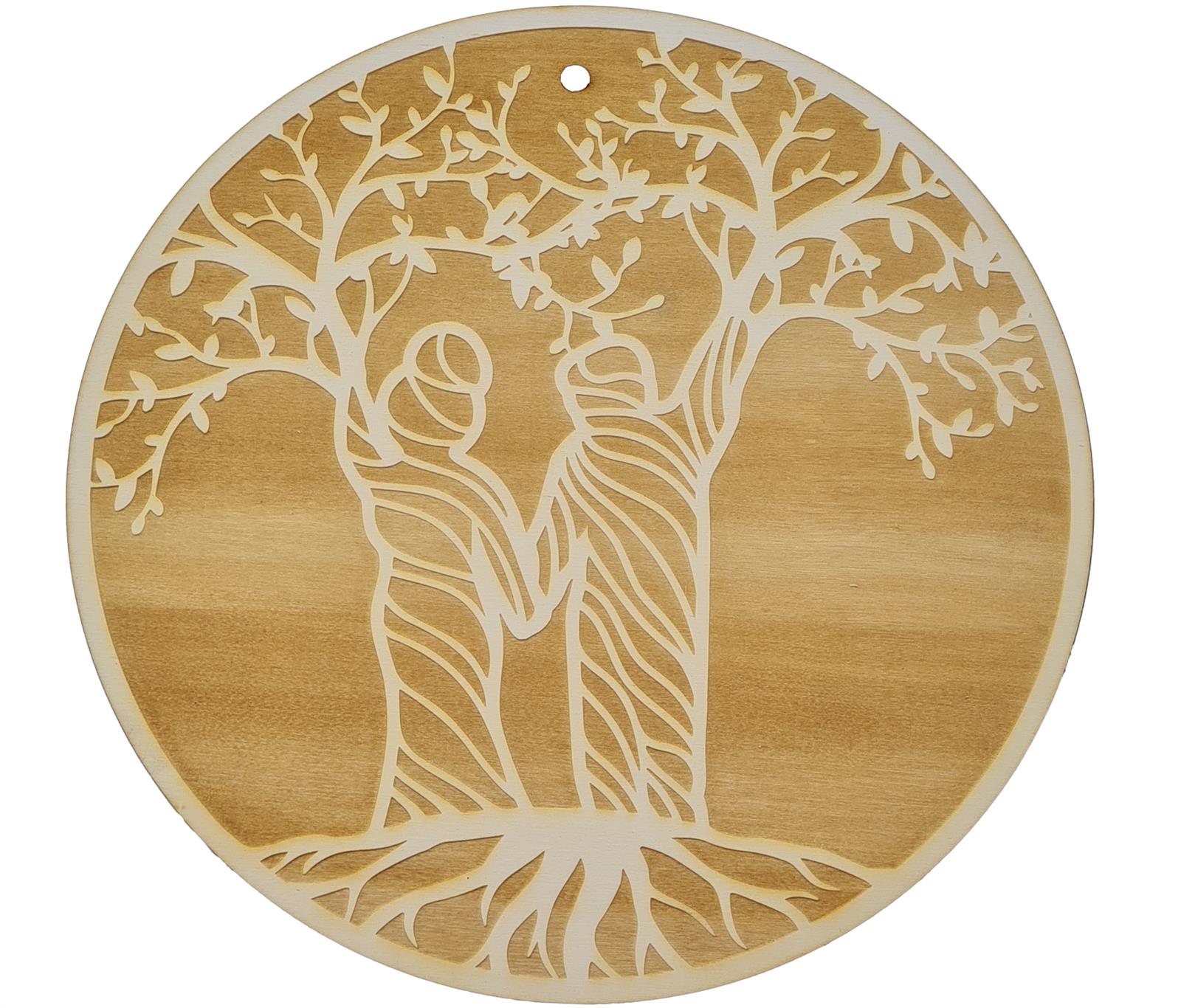 Baum des Lebens Wanddekor aus Holz: Ein Symbol der Verbundenheit für die ganze Familie Paar