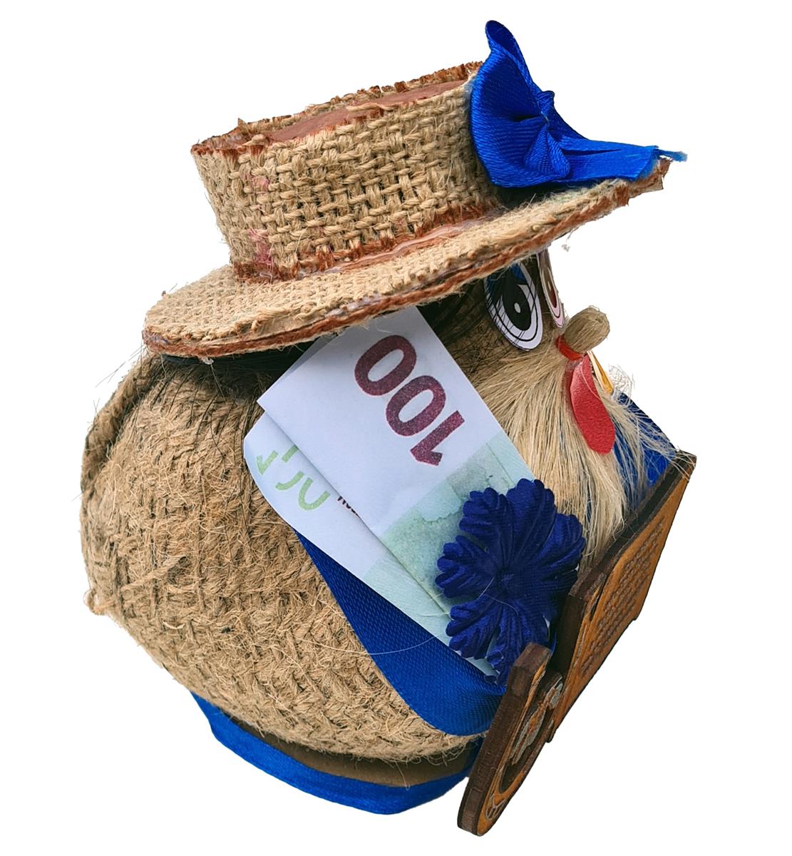 Glücksbringer Domowoj Russische Puppe Hausgeist 12-15cm Spruch auf russisch