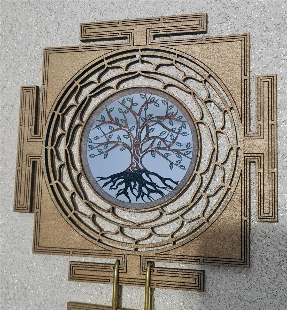 Chakra-Kette mit Baum der Lebens Wanddeko