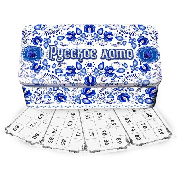 Brettspiel "Russkoe Loto - Hochloma" in Metallbox